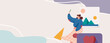 Virtual characters social communication concept business flat vector hand drawn illustration 