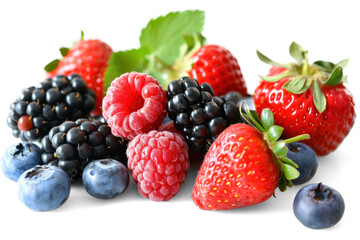 Fresh Mixed Berries Isolated