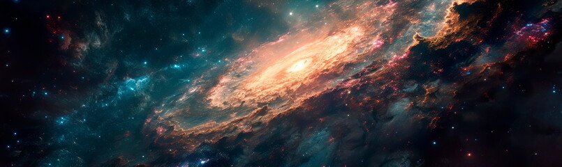 magic color galaxy. infinite universe and starry night.