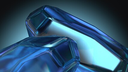 Wall Mural - Power stone like sapphire ore Organic refreshing Elegant Modern 3D Rendering abstract background