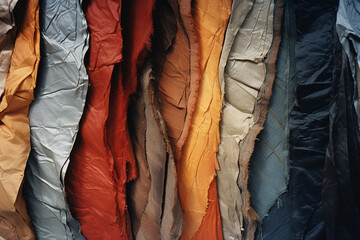 Fototapete - A visual exploration of the texture and details found in various fabrics.