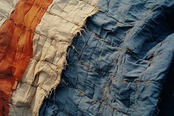 Fototapete - A visual exploration of the texture and details found in various fabrics.