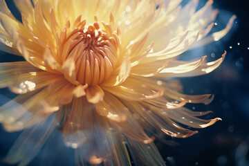 Fototapete - Abstract composition featuring the delicate details of a blooming flower.