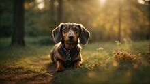 Dachshund Dog,portrait Of A Dog ,Close-up Portrait Photography Of Dog,Portrait Of A Little Pet,cute Brown Dog At Home,Portrait Of A Pet.