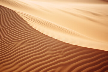 Aufkleber - The mesmerizing texture of sand dunes captured in macro, revealing the delicate ripples and patterns shaped by the wind over time.