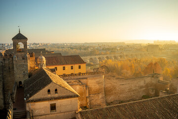 Poster - Spectacular views at dawn from one of the towers of the Alcázar of the Catholic Monarchs of Córdoba, Andalusia, Spain