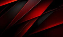 Abstract Background With Triangles. Abstract Red Black Gradient Luxury Background.