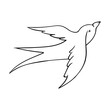 Hand drawing style of seagull vector. It is suitable for bird icon, sign or symbol.