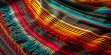 Poncho Mexican Cinco De Mayo Rug Serape Fiesta Traditional Mexico Mexican Poncho Serape Background With Stripes Pattern Copy Space Maya Falsa Blanket Minimal Simple Backdrop
