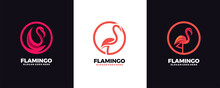 Flamingo Vector Logo Icon Set. Logo Design. Flat Design.