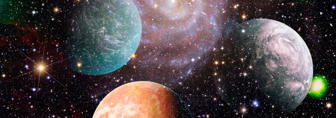 Wall Mural - nebula and open cluster of stars in the universe. abstract astronomical galaxy. elements of this ima