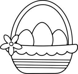Wall Mural - Easter basket outline