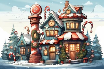 Wall Mural - Santa's Mailbox - Generative AI