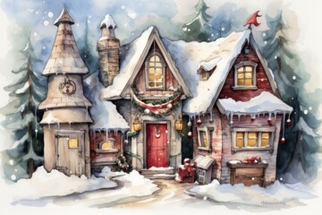 Wall Mural - Santa's Mailbox - Generative AI