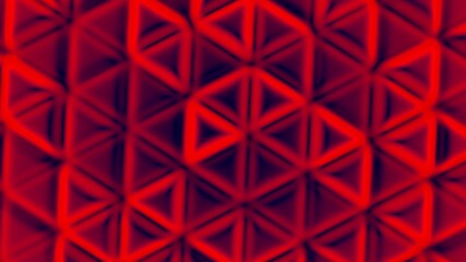 Poster - Abstract background from red triangles. Rendering illustration.