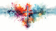 Christian Cross, Holy Cross, Watercolor, Digital Art