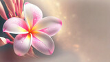Fototapeta Fototapeta w kwiaty na ścianę - Kwiaty plumerii, hawajski kwiat, dekoracja ścienna, generative ai