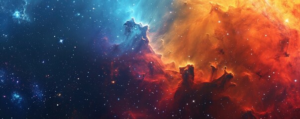 Wall Mural - colorful space galaxy cloud nebula. stary night cosmos. universe science astronomy. supernova backgr