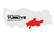 Türkiye Depremi 6 şubat. Turkey Earthquake February 6, 2023. Pray For Turkey. Vector Design. Central Fault Line. Affected Cities Infographic Vector Design