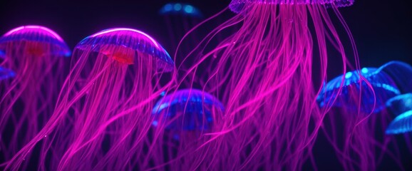 Glowing jellyfish