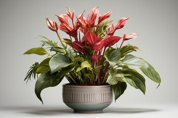 Wall Mural - Aglaonema is a genus of flowering plants in the family Araceae