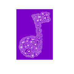 Aufkleber - Hand Drawn Music Notes Doodle Vector Illustration Set