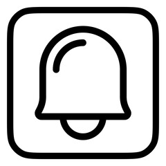 Wall Mural - Vector notification bell icon. Black, white background. Perfect for app and web interfaces, infographics, presentations, marketing, etc.