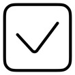 © Totto House - Vector check checkmark verify mark icon. Black, white background. Perfect for app and web interfaces, infographics, presentations, marketing, etc.