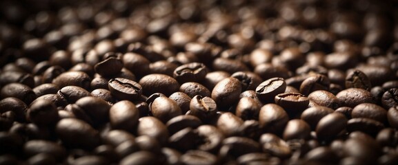 Wall Mural - Coffee Beans Background Wallpaper, Wide Angle Lens, Aperture 11