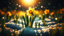 Sunny Daffodil Scene