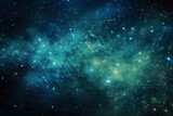 Fototapeta Kosmos - painting of galaxy of blue and gold stars in space