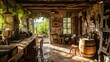A rustic winery in the countryside with vineyards and wine tasting tours