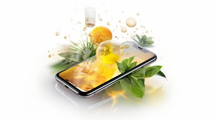 Wall Mural - Revitalize Your Senses: Immerse in Nature's Aromas with our Essential Oils App - A Digital Oasis for Aromatherapy Enthusiasts