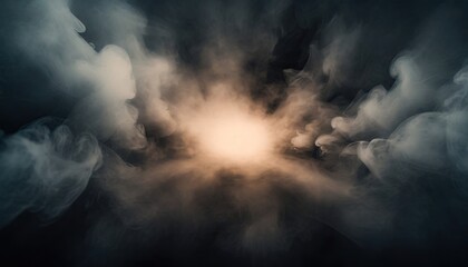 Wall Mural - The smoke in the dark.