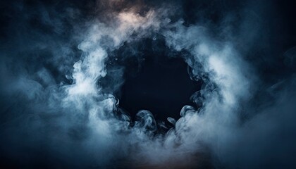 Wall Mural - The smoke in the dark.