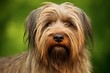 A shaggy, medium-sized dog with bushy eyebrows, beard, and mustache. It has a sturdy build and is known for its alert and confident nature. Generative AI