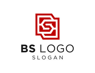 Poster - The logo design is about Letter BS and was created using the Corel Draw 2018 application with a white background.