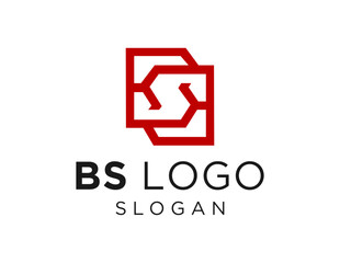 Poster - The logo design is about Letter BS and was created using the Corel Draw 2018 application with a white background.