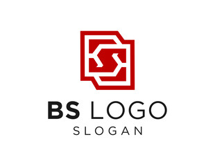 Poster - The logo design is about Letter BS and was created using the Corel Draw 2018 application with a white background.