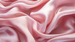 A piece of pink-colored silk fabric is shown, its realistic texture and flowing movement resembling sakura silk sheets.