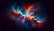 Starry night cosmos Colorful nebula cloud in space galaxy
