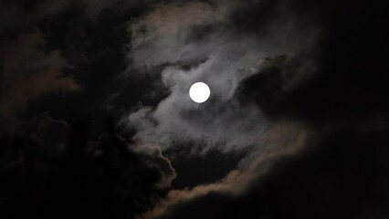 full moon and cloud