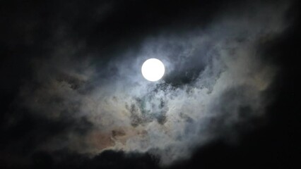 Wall Mural - Full moon and cloud