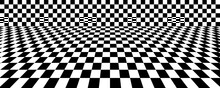 Black White Perspective Checkerboard Texture