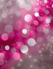 Wall Mural - colorful pink, abstract background pattern with bokeh sparkles, blurry background with copy space