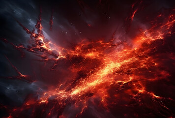 Poster - Close-up of molten lava flowing from a volcano