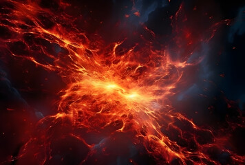 Poster - Close-up of molten lava flowing from a volcano