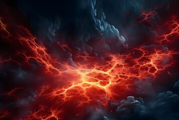 Poster - Close-up of molten lava flowing from a volcano