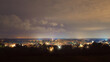 View of the City - Landscape - Night - Lights - Clouds - Mood - Zosssen - Brandenburg - Germany - Background - Concept 