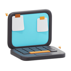 Poster - 3d laptop icon illustration